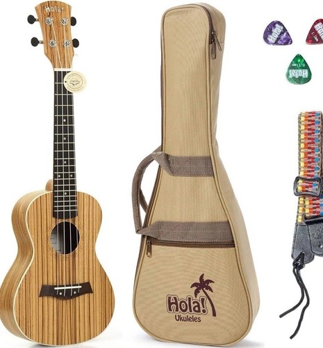 Hola ukulele music zebrawood - ukulele,